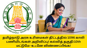 TN RIGHTS வேலைவாய்ப்பு 2025 – தமிழ்நாடு உலக வங்கி திட்டத்தில் 1096 காலியிடங்கள்