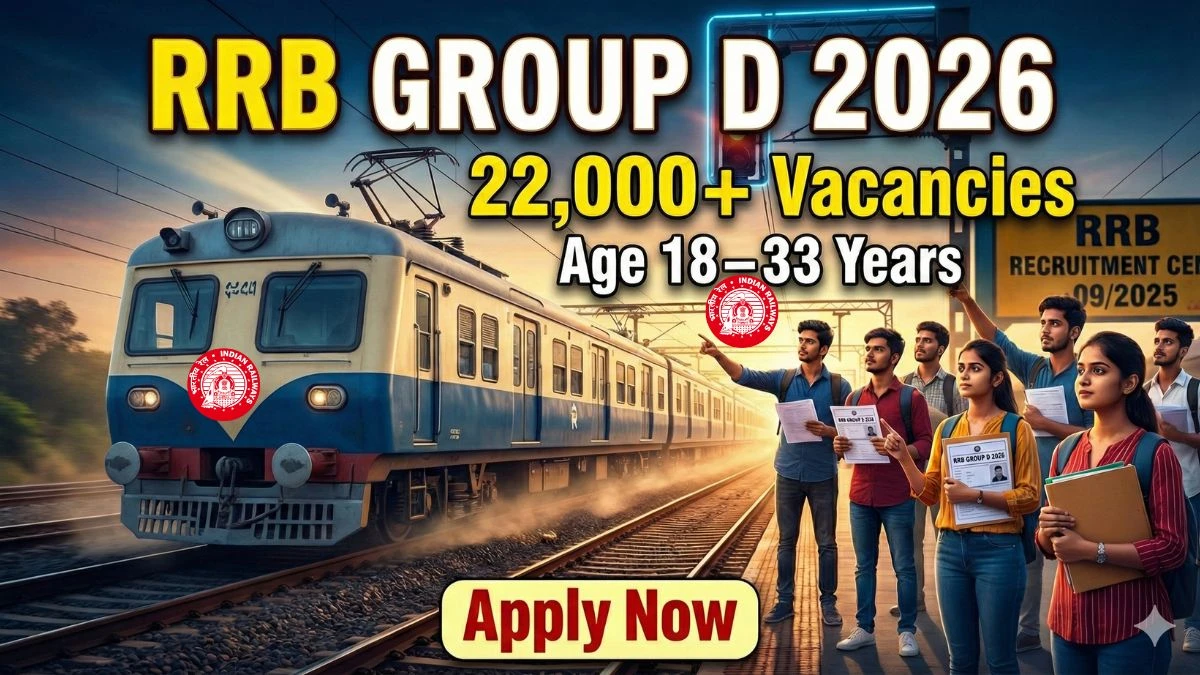 RRB Group D Recruitment 2026 | 22,195 Vacancies | 10th & ITI Apply Online