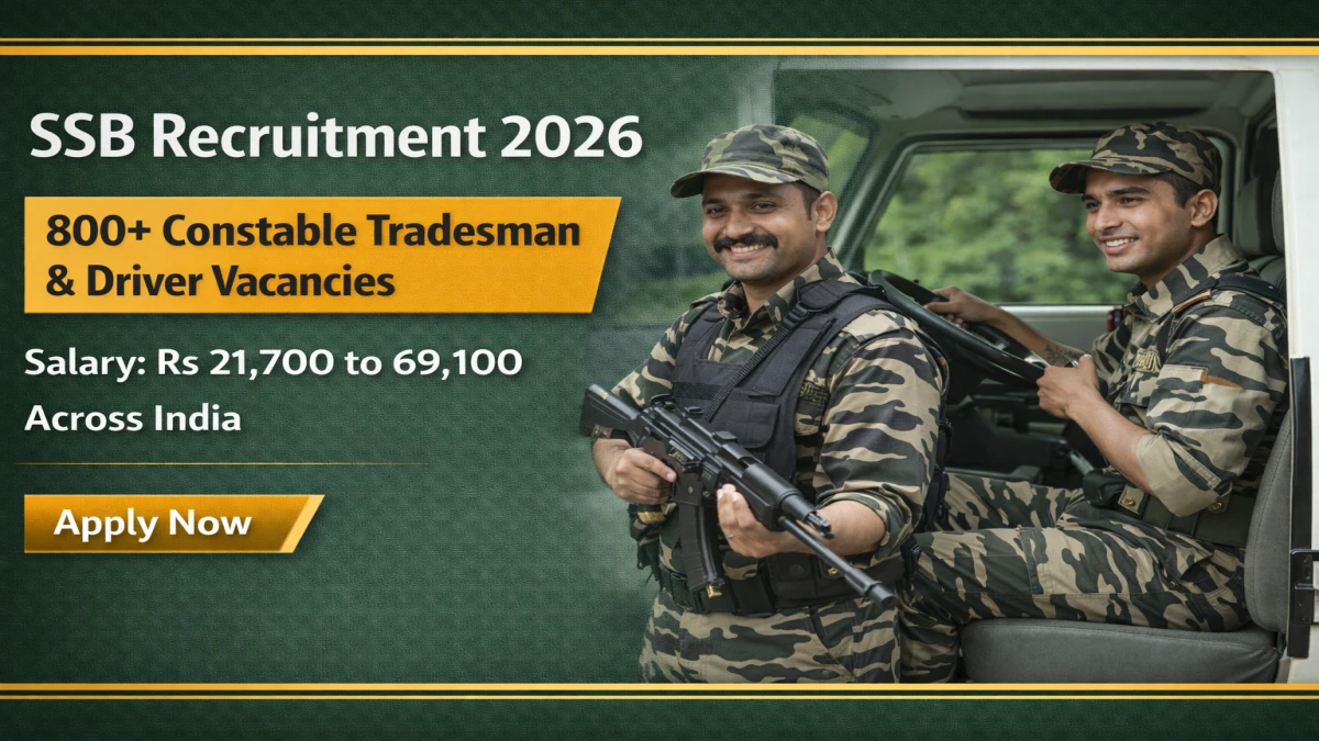 🚨 SSB Constable Recruitment 2026 – 827 காலியிடங்கள்! 10th / ITI Pass Apply Online