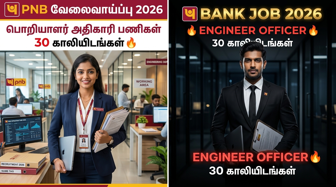 🏦 PNB Recruitment 2026 – Engineer Officer Jobs | 30 காலியிடங்கள் 🔥