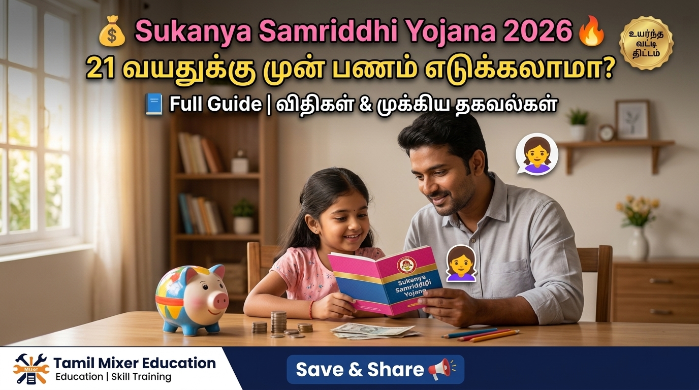💰 Sukanya Samriddhi Yojana 2026 🔥 21 வயதுக்கு முன் பணம் எடுக்கலாமா? Full Guide!